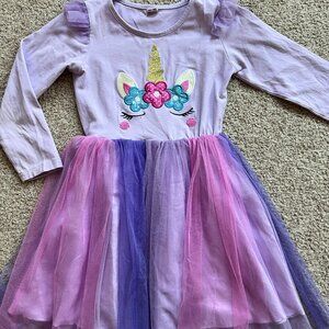 Unicorn Sparkle Dress (Size 6-7Y)